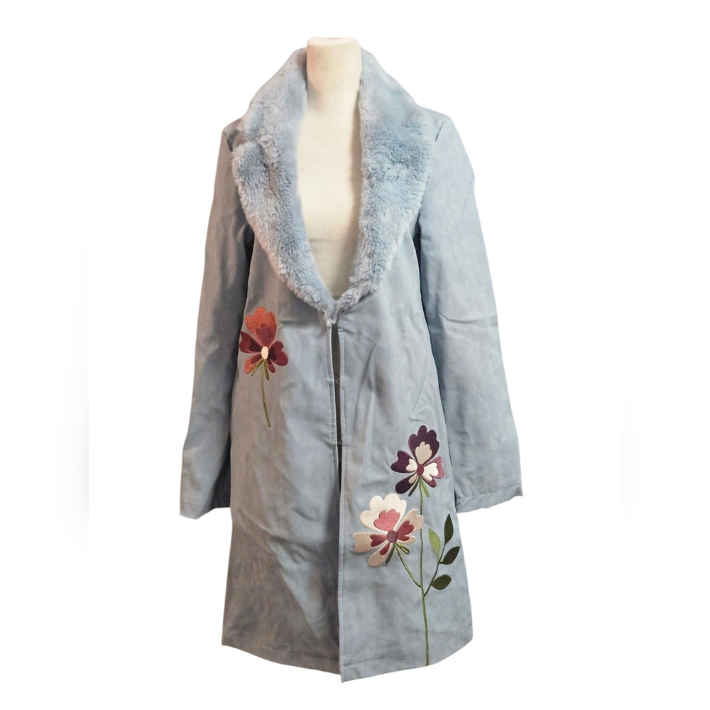 NWT Last Chance Bohemian Dreamscape Faux Suede Coat Current Mood OVERSIZED